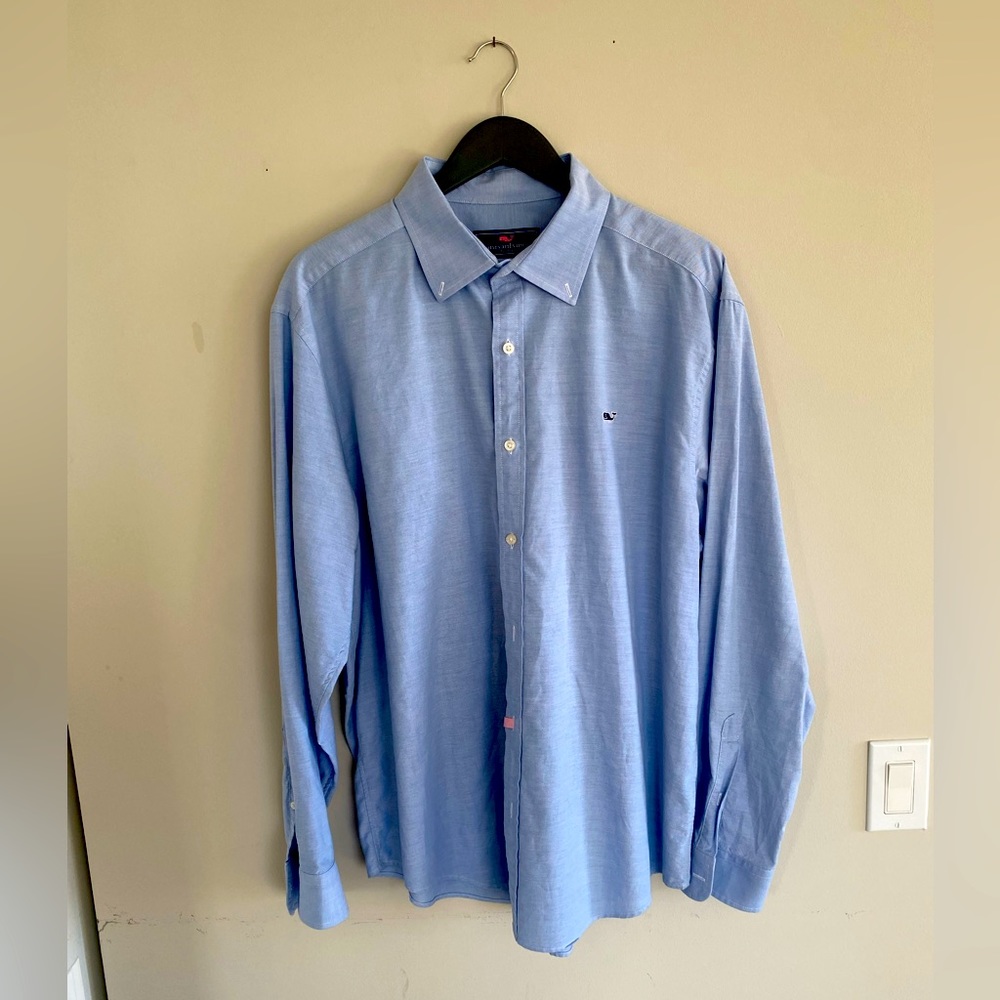 Vineyard Vines Blue Oxford Whale Shirt - Size XL